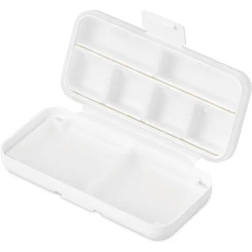 Altitude Grid Travel Pill Box Solid White Open Empty